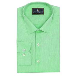 JO'S Elegance Men's Solid Cotton Rich Formal Shirt | Plain | Full Sleeve-Regular Fit