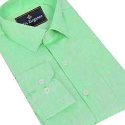 JO'S Elegance Men's Solid Cotton Rich Formal Shirt | Plain | Full Sleeve-Regular Fit