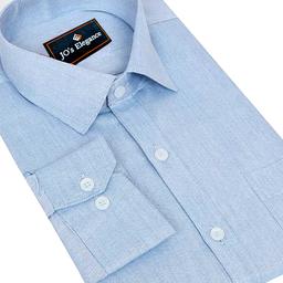 JO'S Elegance Men's Solid Cotton Rich Formal Shirt | Plain | Full Sleeve-Regular Fit