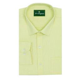 JO'S Elegance Men's Solid Cotton Rich Formal Shirt | Plain | Full Sleeve-Regular Fit