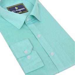 JO'S Elegance Men's Solid Cotton Rich Formal Shirt | Plain | Full Sleeve-Regular Fit