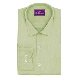 JO'S Elegance Men's Solid Cotton Rich Formal Shirt | Plain | Full Sleeve-Regular Fit
