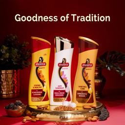 Meera Strong and Healthy Shampoo, With Goodness of Kunkudukai & Badam,Gives Soft & Smooth Hair, For Men and Women,Paraben Free, 180ml