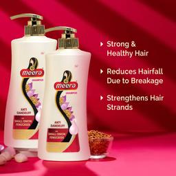 Meera Anti Dandruff Shampoo, With Goodness Of Small Onion and Fenugreek, Fights dandruff, For Men And Women,Paraben Free, 1L