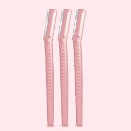 Kai Face & Eyebrow Razor For Women, Pack of 3 (Chromium Coated Stainless Steel)
