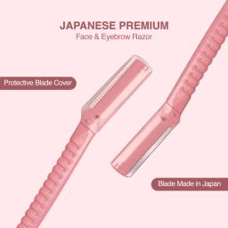 Kai Face & Eyebrow Razor For Women, Pack of 3 (Chromium Coated Stainless Steel)