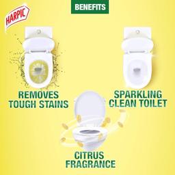 Harpic Organic Active Disinfectant Toilet Cleaner Liquid, Citrus - 500 ml | India's # 1 Toilet Cleaner