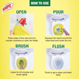 Harpic Organic Active Disinfectant Toilet Cleaner Liquid, Citrus - 500 ml | India's # 1 Toilet Cleaner