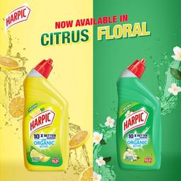 Harpic Organic Active Disinfectant Toilet Cleaner Liquid, Citrus - 500 ml | India's # 1 Toilet Cleaner