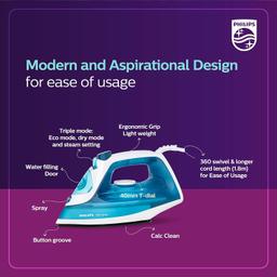 Philips Steam Iron DST0820/20 – 1250-watt, Black