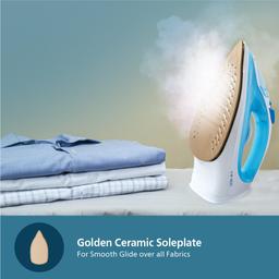 Philips Steam Iron GC1028/20 – 2000-watt, From World’s No.1 Ironing Brand*, Golden non-stick soleplate,