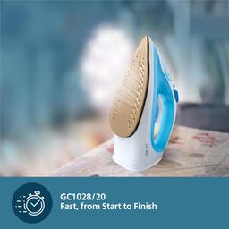 Philips Steam Iron GC1028/20 – 2000-watt, From World’s No.1 Ironing Brand*, Golden non-stick soleplate,