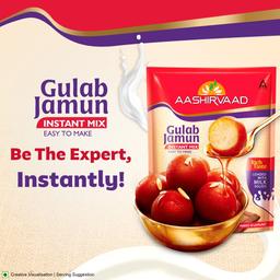 Aashirvaad Instant Mix Gulab Jamun, 500g Pack, Easy to Make Soft & Delicious 100 Gulab Jamuns in Just 3 Steps