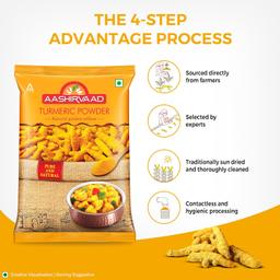 Aashirvaad Turmeric Powder, 500g, Natural Golden Turmeric Powder with No Added Flavours and Colours