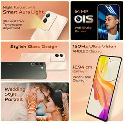 Vivo Y200 5G (Desert Gold, 8GB RAM, 128GB Storage)