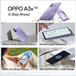 OPPO A3X 5G (Starry Purple, 4GB RAM, 64GB Storage)|6.67” HD+ 120Hz Refresh Rate Screen | 45W SUPERVOOC
