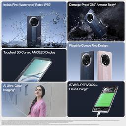 OPPO F27 Pro+ 5G (Dusk Pink, 8GB RAM, 128GB Storage) | 6.7" FHD+ AMOLED Toughest 3D Curved Display|64MP AI Featured Camera|IP69 | 67W SUPERVOOC
