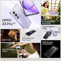 OPPO A3 Pro 5G (Starry Black, 8GB RAM, 128GB Storage)|6.67” HD+ 120Hz Refresh Rate Screen | 45W SUPERVOOC