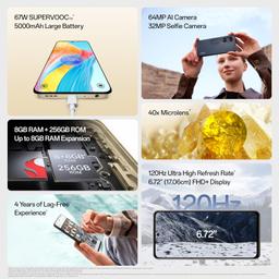 OPPO F23 5G (Bold Gold, 8GB RAM, 256GB Storage) | 5000 mAh Battery with 67W SUPERVOOC Charger | 64MP Rear Triple AI Camera with Microlens | 6.72" FHD+ 120Hz Display