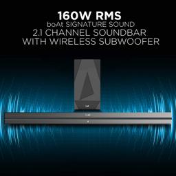boAt Aavante Bar 2050 with Wireless Subwoofer 160 W Bluetooth Soundbar (Premium Black, 2.1 Channel)