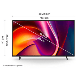 Sony Bravia 108 cm (43 inches) 4K Ultra HD Smart LED Google TV (KD-43X64L, Black) | Dolby Audio | 4K HDR, Motion Flow XR100
