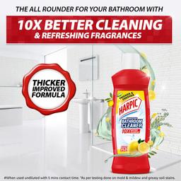 Harpic 1 Litre (Pack of 2) - Lemon, Bathroom Cleaner Liquid | New Thicker Bathroom Floor Cleaner | Red Harpic Bottle
