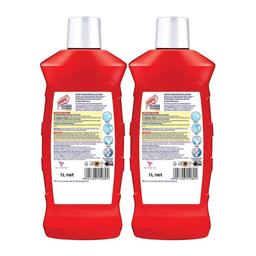 Harpic 1 Litre (Pack of 2) - Lemon, Bathroom Cleaner Liquid | New Thicker Bathroom Floor Cleaner | Red Harpic Bottle