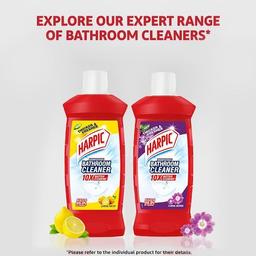 Harpic 1 Litre (Pack of 2) - Lemon, Bathroom Cleaner Liquid | New Thicker Bathroom Floor Cleaner | Red Harpic Bottle
