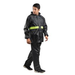 Rain Coat for Men & Women Waterproof Bike Raincoat for Men with Pant Set Reflective Raincoat for Women, Boys & Girls Adjustable Top and Bottom Rain Coat for Women with Bag - Black (Multicolor available)