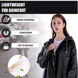 Rain Coat for Men & Women Waterproof Bike Raincoat for Men with Pant Set Reflective Raincoat for Women, Boys & Girls Adjustable Top and Bottom Rain Coat for Women with Bag - Black (Multicolor available)