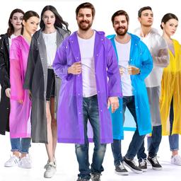 Rain Coat for Men & Women Waterproof Bike Raincoat for Men with Pant Set Reflective Raincoat for Women, Boys & Girls Adjustable Top and Bottom Rain Coat for Women with Bag - Black (Multicolor available)