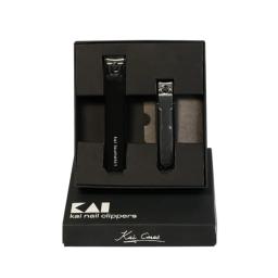 Kai Nail Clipper Pack of 2 Stainless Steel Nail Cutter for Men and Women Black color