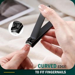 Kai Nail Clipper Pack of 2 Stainless Steel Nail Cutter for Men and Women Black color