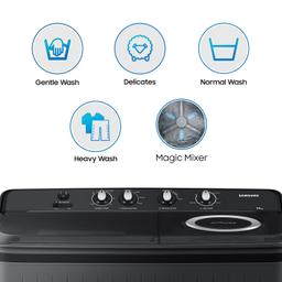 Samsung 9.5 Kg, 5 Star, Top Load Semi-Automatic Washing Machine (WT95A4260GD/TL, Air Turbo Drying, Dark Gray)