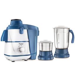Prestige Breeze 500W Juicer Mixer Grinder With 2 Stainless Steel (Blue & White)