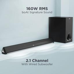 boAt Aavante Bar Orion Soundbar with 160W RMS Signature Sound, 2.1 CH, BT v5.3, Multi-Compatibility Modes,