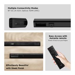 boAt Aavante Bar 900/908 Bluetooth Soundbar with 30W RMS, 2.0 Channel, Multiple Connectivity,(Premium Black)