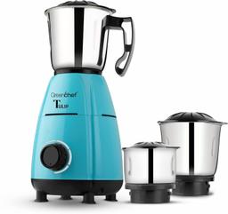 Greenchef Tulip Mixer Grinder 600Watt (3 Jars, Brown)