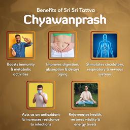 Sri Sri Tattva Chyawanprash, 500g - Herbal Immunity Booster with 40+ Ayurvedic Ingredients for Better Strength and Stamina,