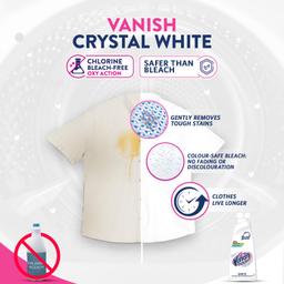 Vanish Crystal White 800 ml, Fabric Whitener | Detergent Add-On Liquid | Whites like new | Stain Remover | Chlorine Bleach Free | Suitable with all Washing Detergent Powders and Liquids