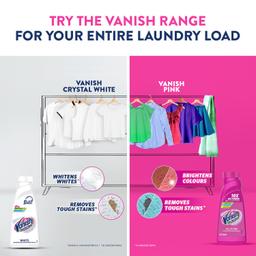 Vanish Crystal White 800 ml, Fabric Whitener | Detergent Add-On Liquid | Whites like new | Stain Remover | Chlorine Bleach Free | Suitable with all Washing Detergent Powders and Liquids