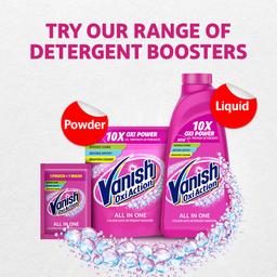 Vanish 400 gm, All in One Powder Detergent Booster | Stain Remover for Clothes | Whitens Whites Brightens Colours| Suitable with all Washing Detergent Powders and Liquids