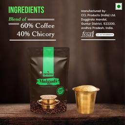 Continental Malgudi - Pouch | 60% Coffee 40% Chicory | Roast & Ground Coffee Powder | Filter Coffee Powder, 200g (200g x 1 Pc)