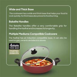 SignoraWare  Non-Stick Kadhai 4 Coating 28 Cm