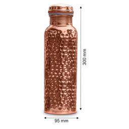 Pure Copper Water Bottle Hammered 1000ml