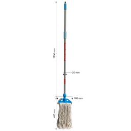 Signoraware Squeeze Cotton Mop PP coating rod (Pipe-50inch), Set of 1, Multicolour