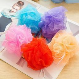 Kai, Bath Shower Loofah Sponge, Pouf Body Scrubber Exfoliator| Ultra Soft, Round Bath Sponge Loofah, Buy 1 Get 1 Free