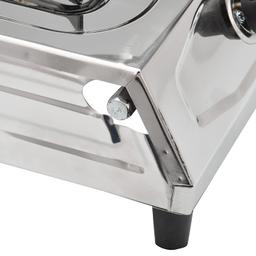 N-DURAA Solid Stainless Steel 2 Brass Burner Gas with N-DURAA Pressure Cooker, 12 Liters