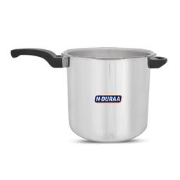 N-DURAA Solid Stainless Steel 2 Brass Burner Gas with N-DURAA Pressure Cooker, 12 Liters