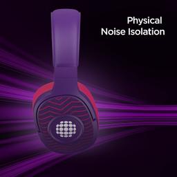 boAt Rockerz 550 Sunburn Edition with 50MM Drivers, 20 Hours Playback, Physical Noise Isolation and Soft Padded Earcups Over Ear Wireless Headphone (Techno Purple)